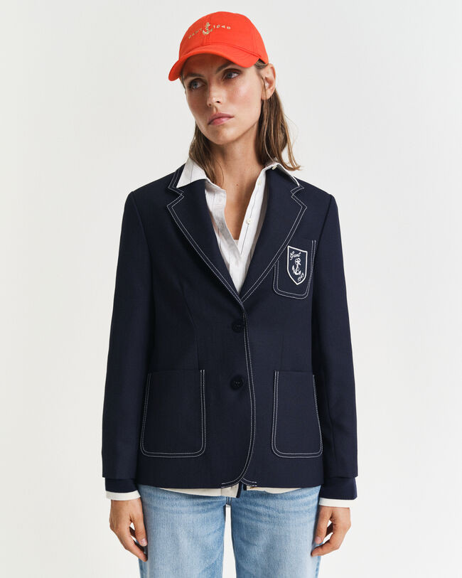 Blazer Bullion com pesponto Contrast