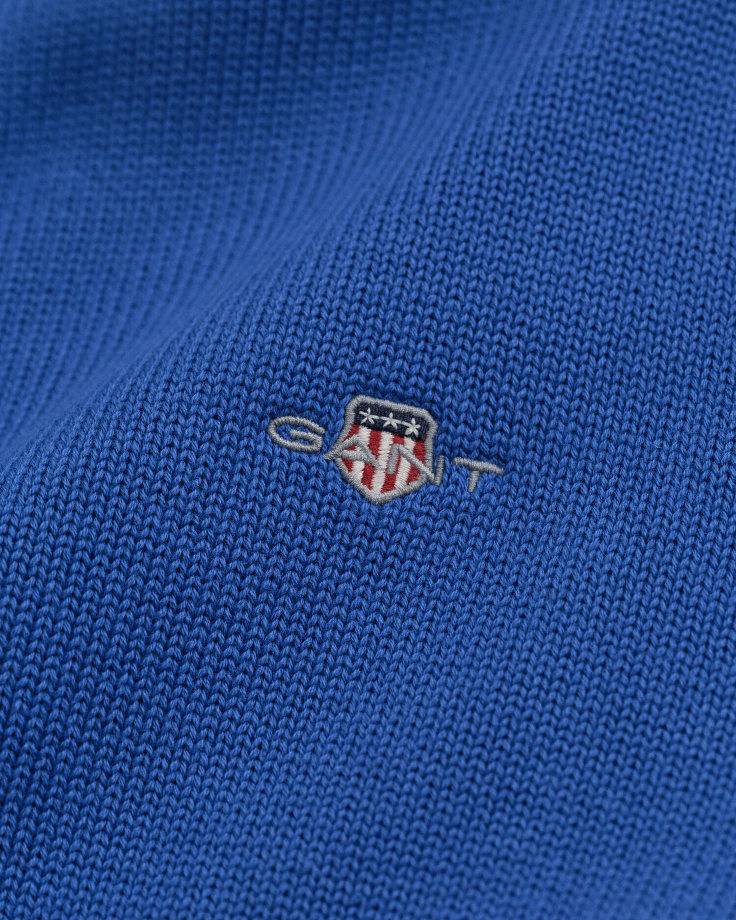 Camisola de malha em algodão com meio fecho Casual