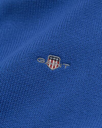 Camisola de malha em algodão com meio fecho Casual