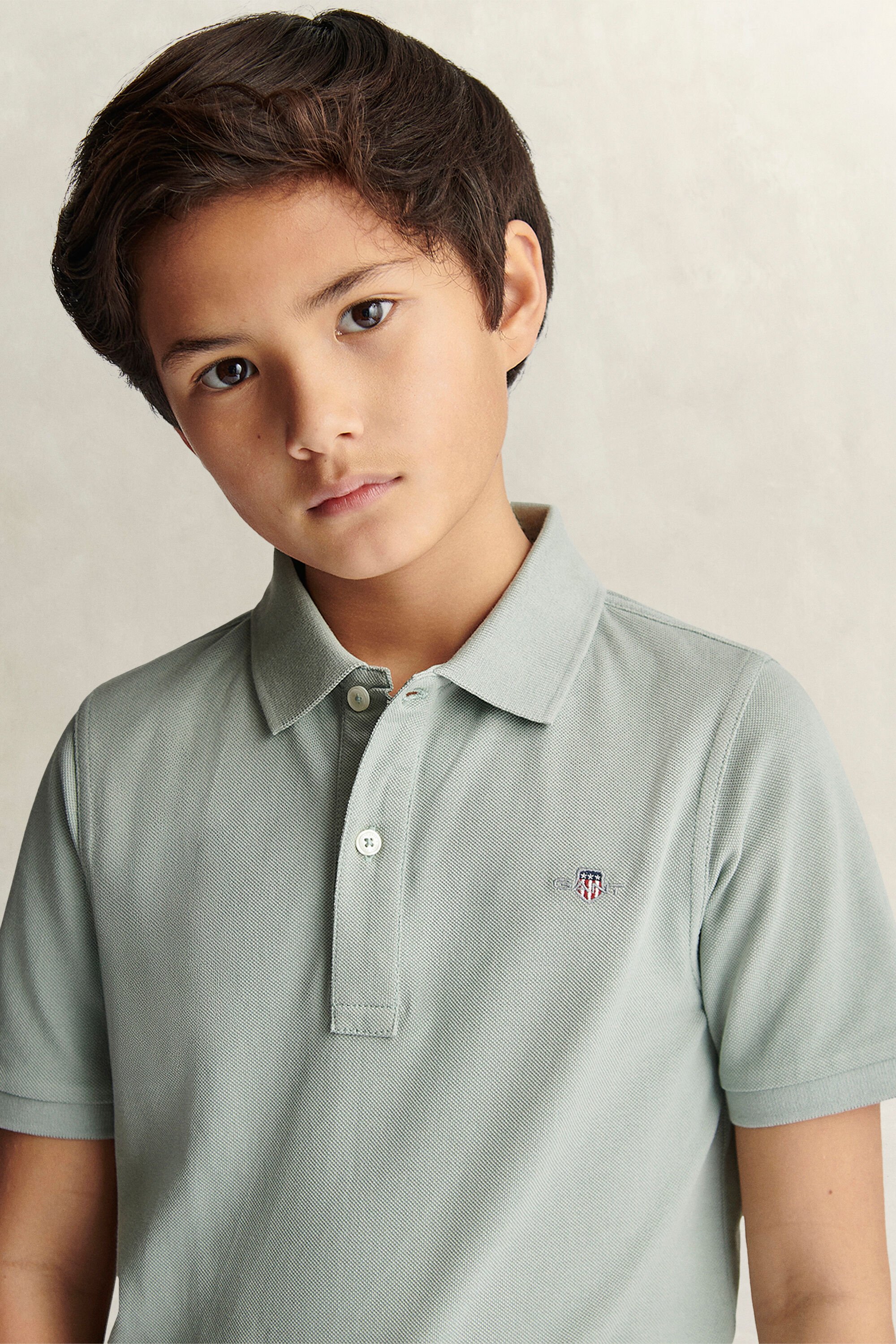 Polo em algodão piqué Shield Teens