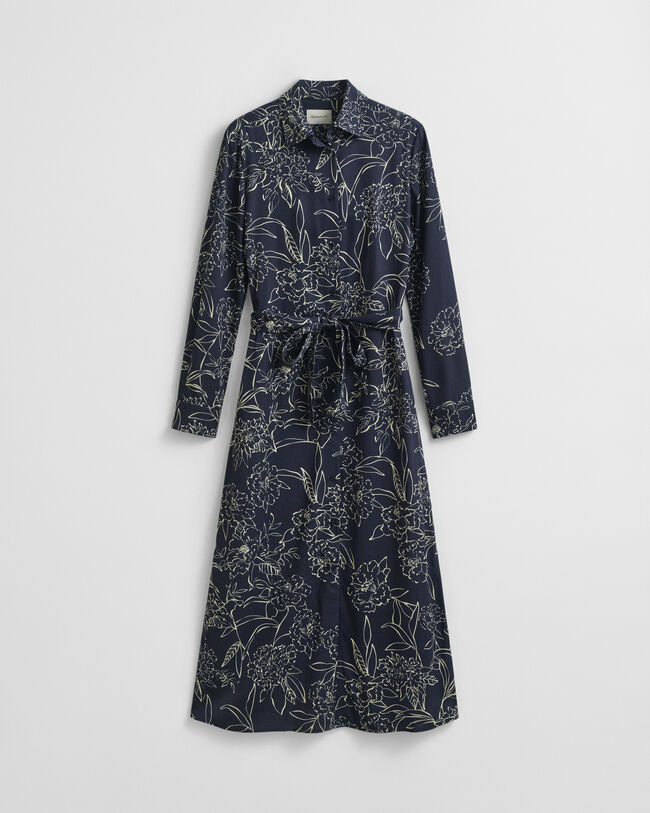 Vestido-camisa com estampado Floral