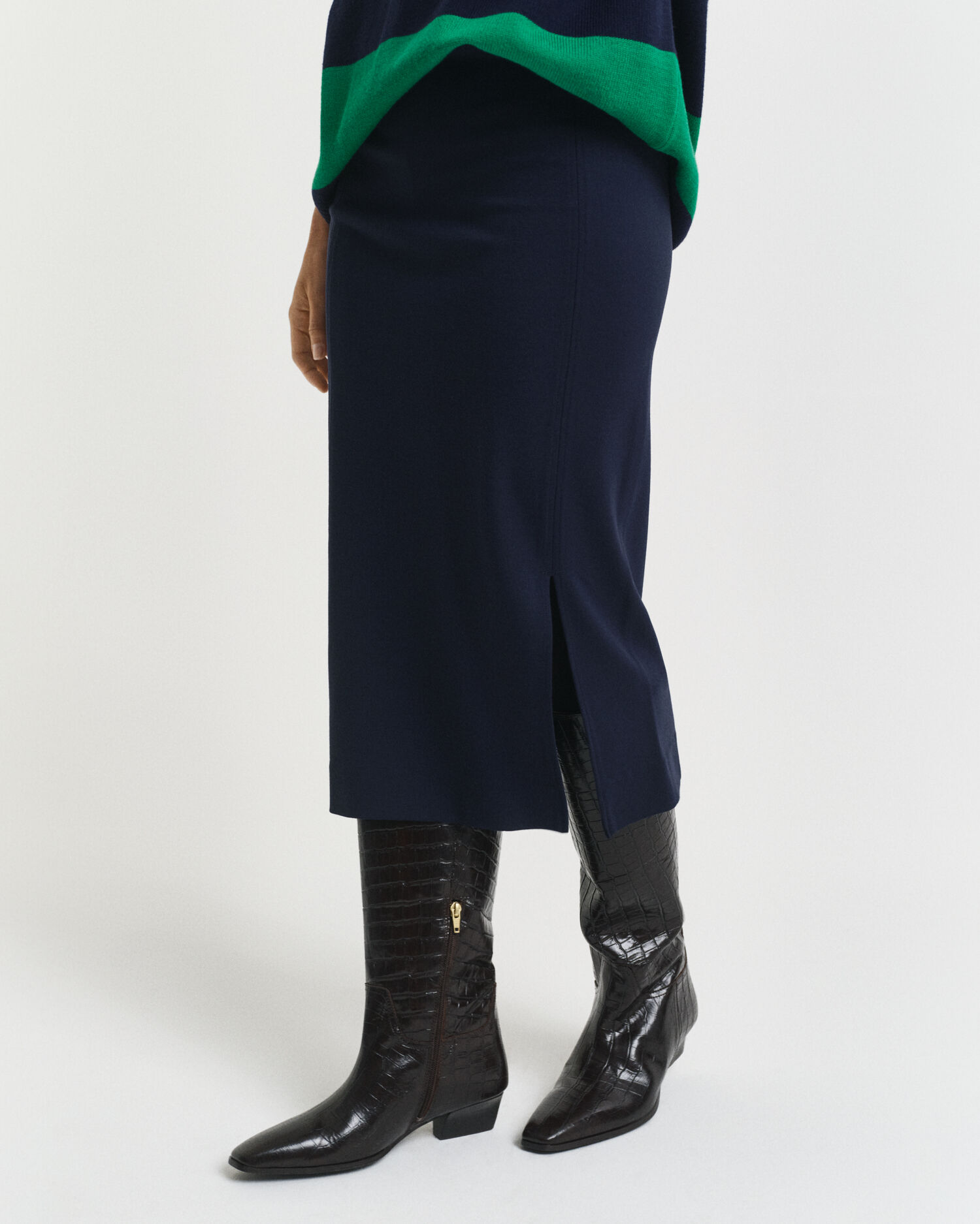 Saia lápis em jersey