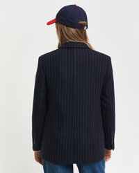 Blazer às riscas finas regular fit