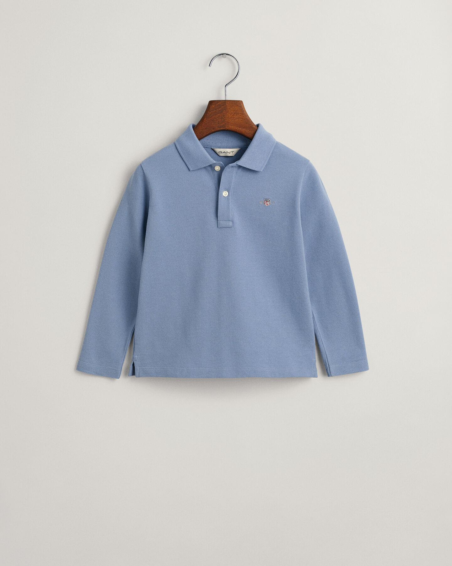 Polo de manga comprida em algod&atilde;o piqu&eacute; Shield Kids