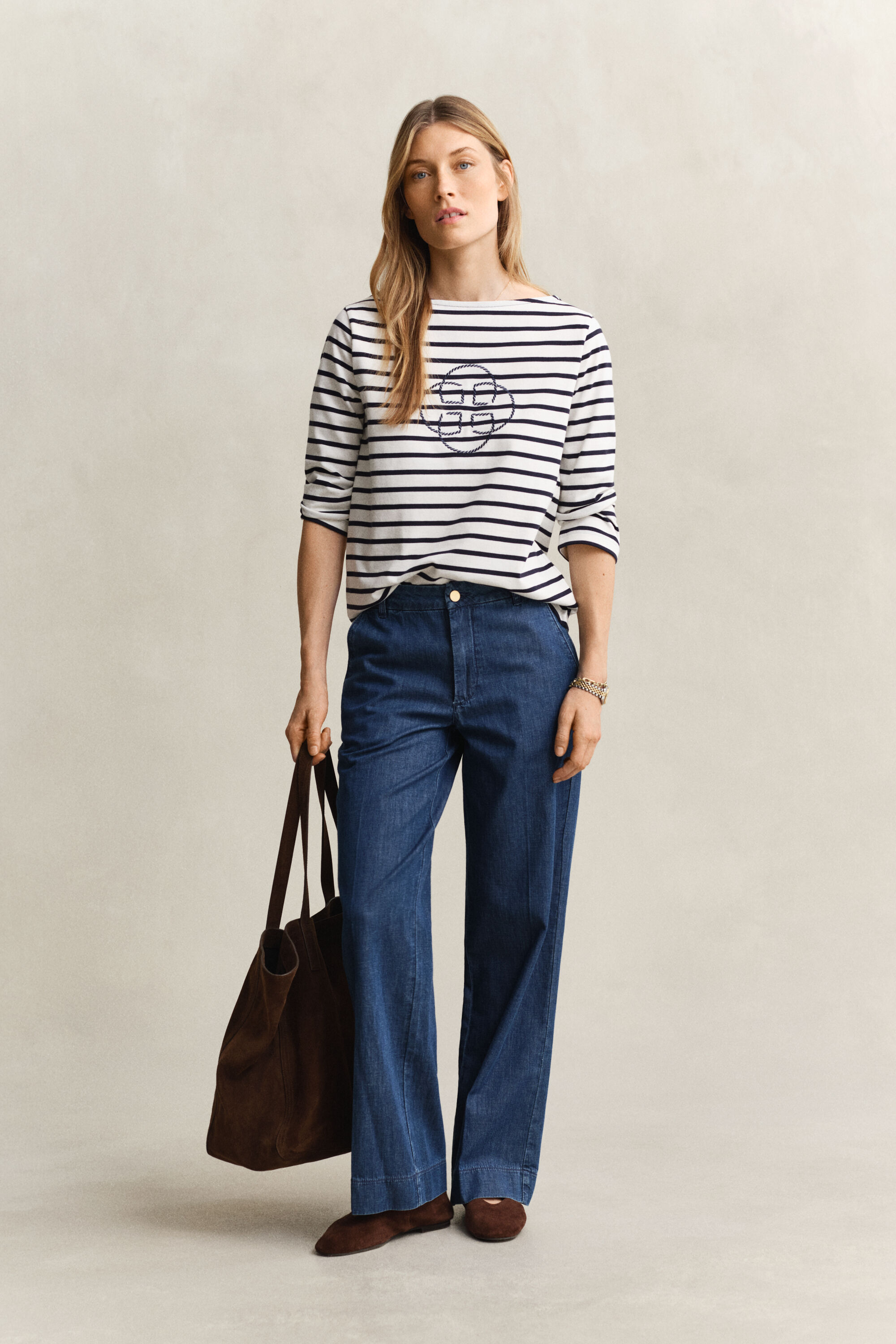 T-shirt com mangas a 3/4