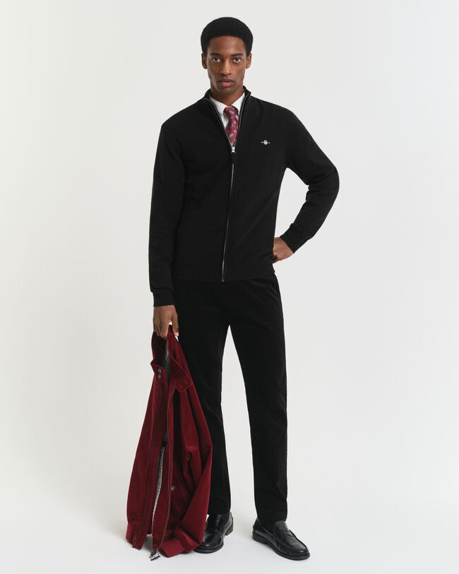 Calças chino em bombazina slim fit