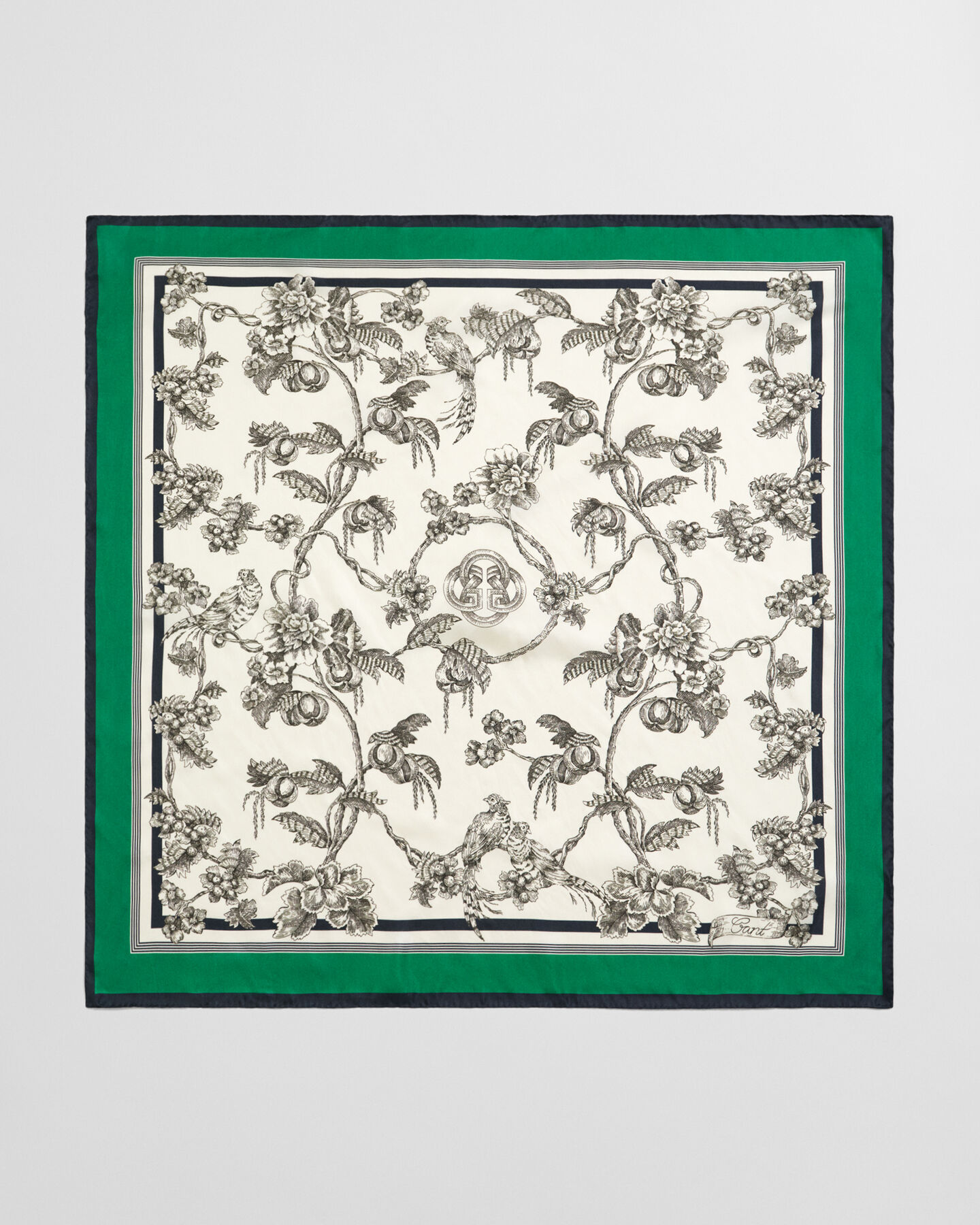 Lenço em seda com estampado Tree