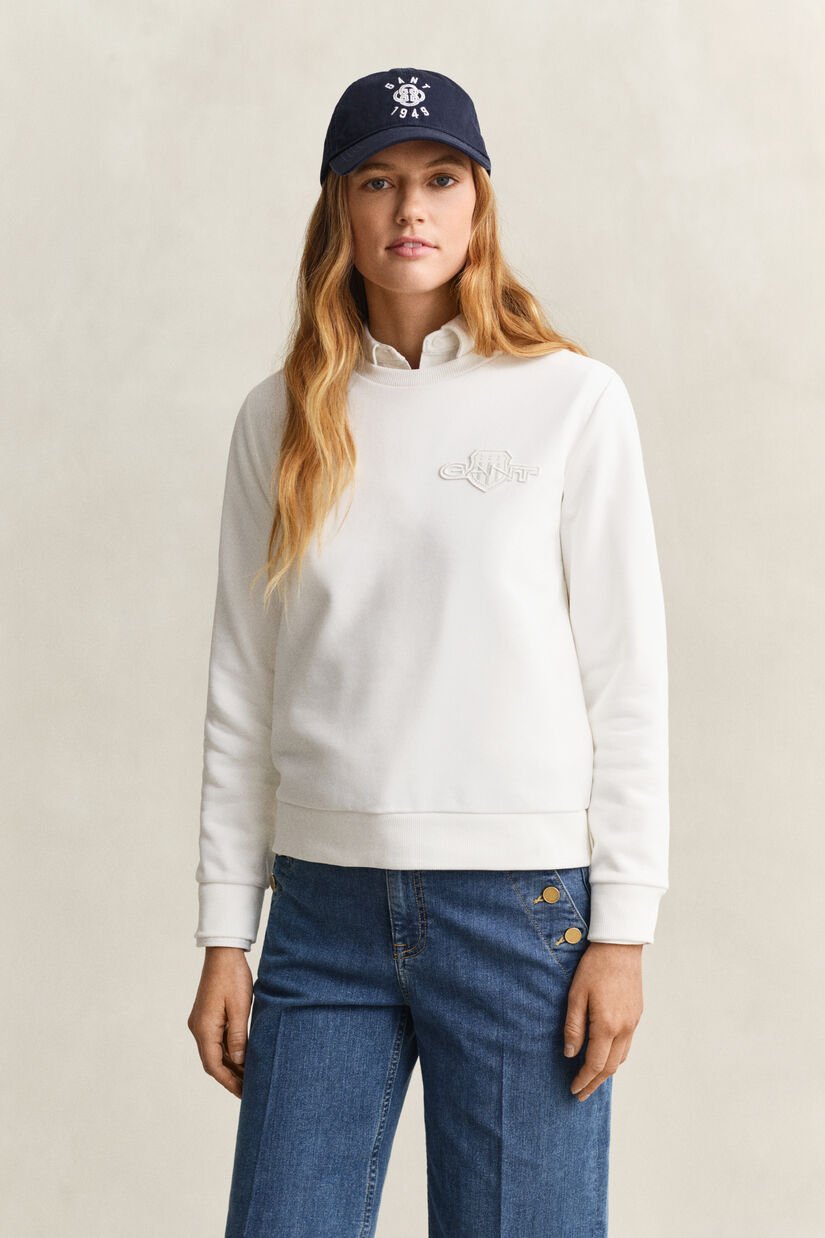 Sweatshirt com decote redondo Tonal Shield