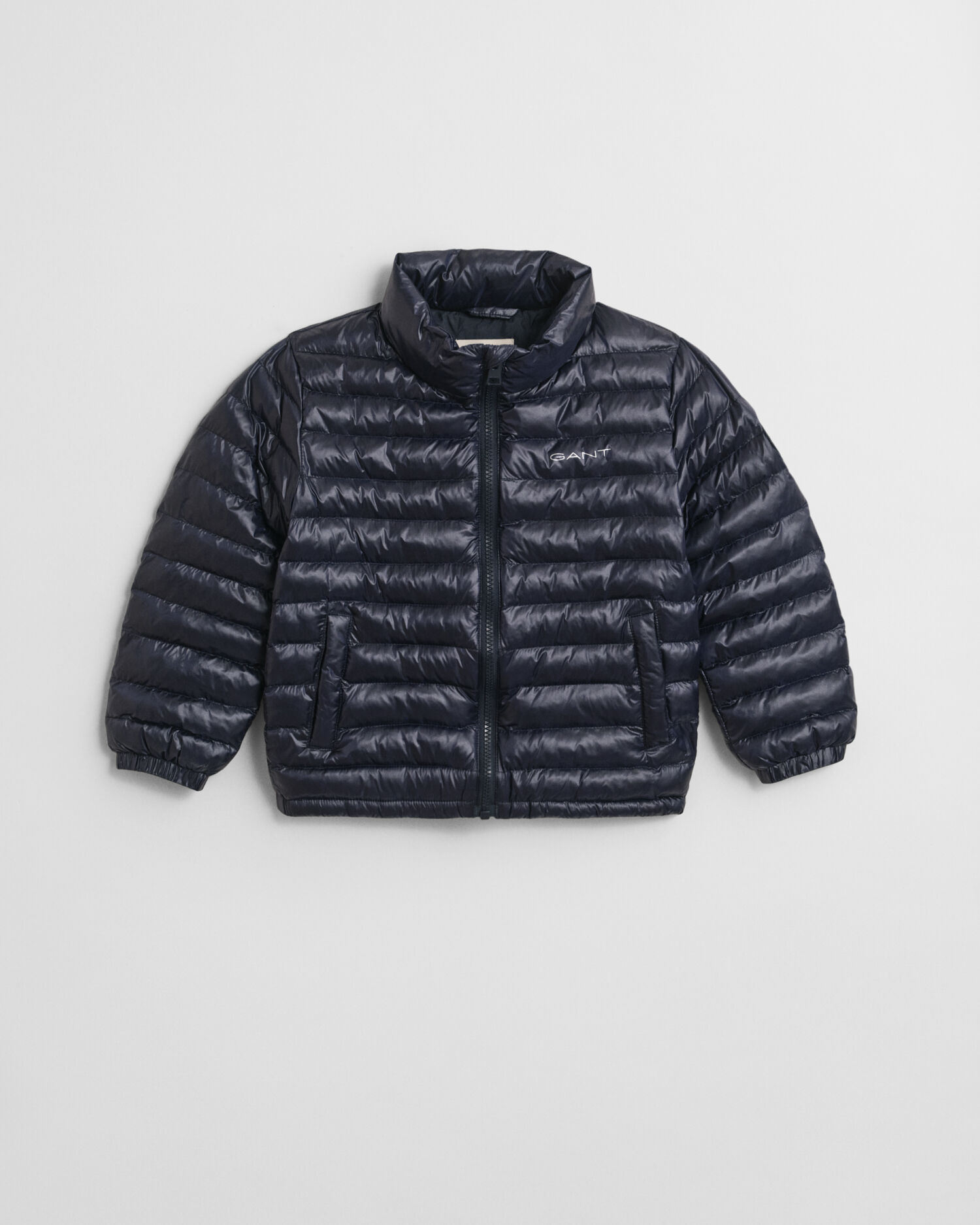 Blusão de penas acolchoado leve e brilhante Kids