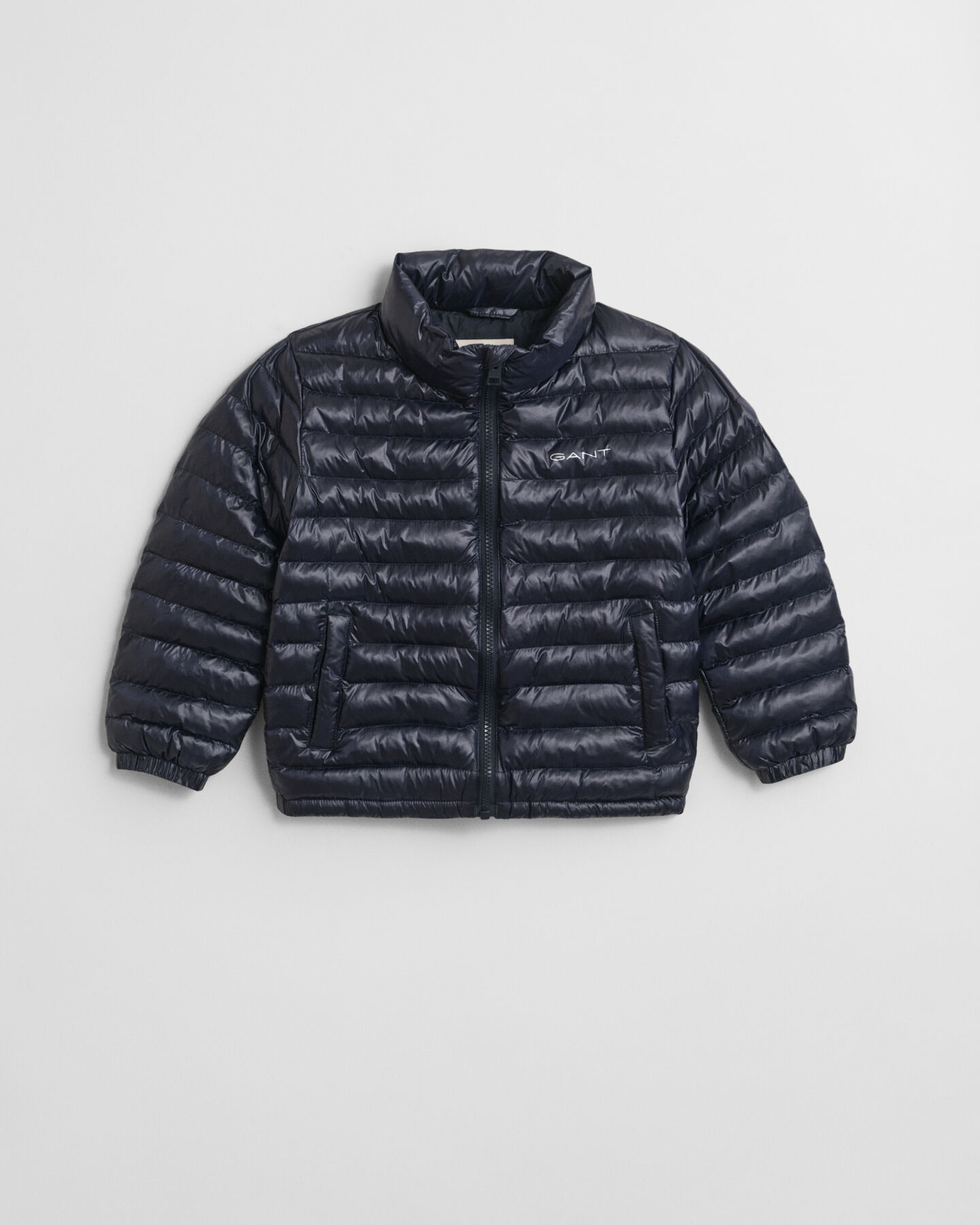 Blusão de penas acolchoado leve e brilhante Kids