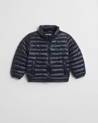 Blusão de penas acolchoado leve e brilhante Kids