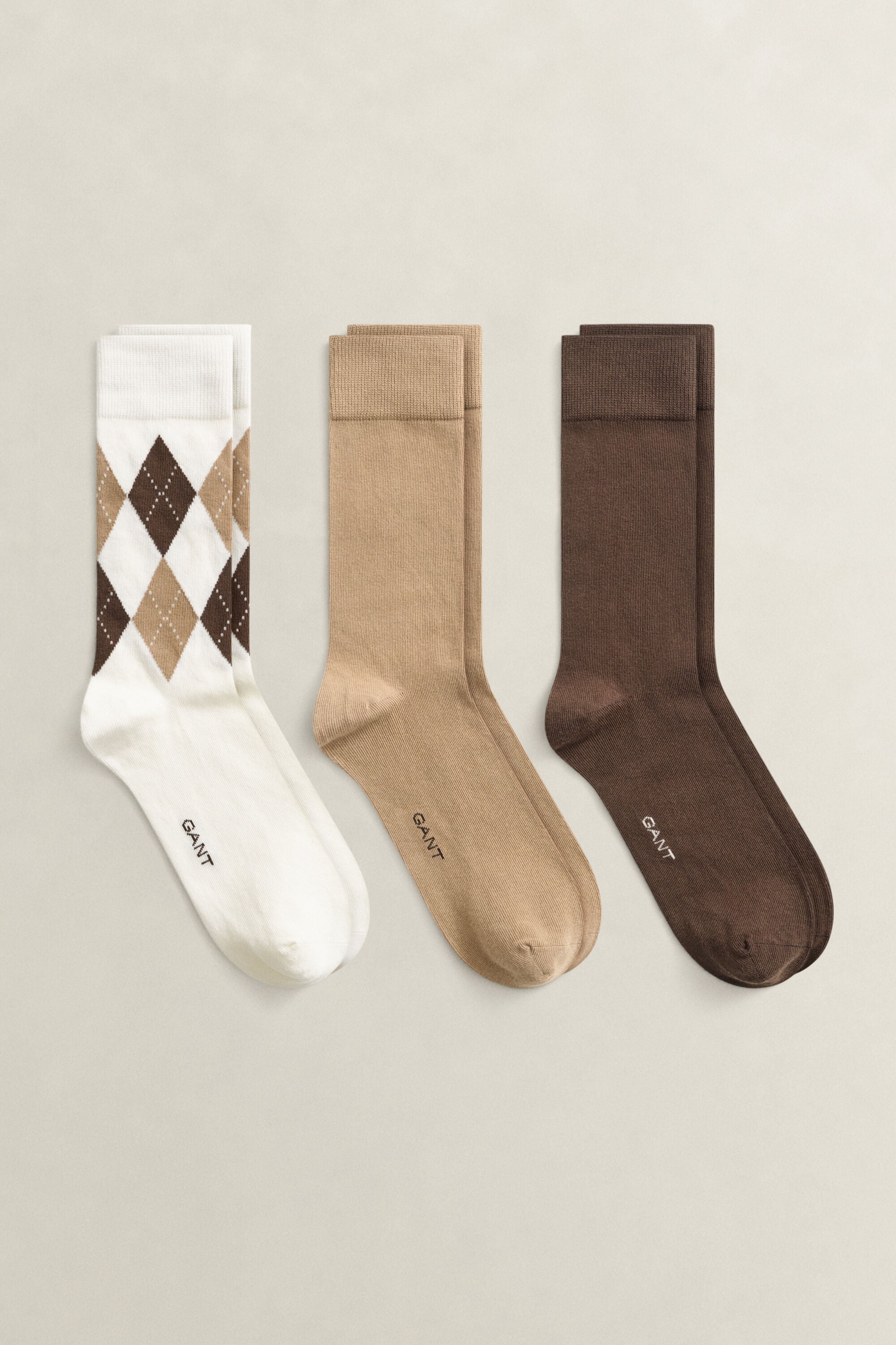 Pack de três pares de meias Argyle