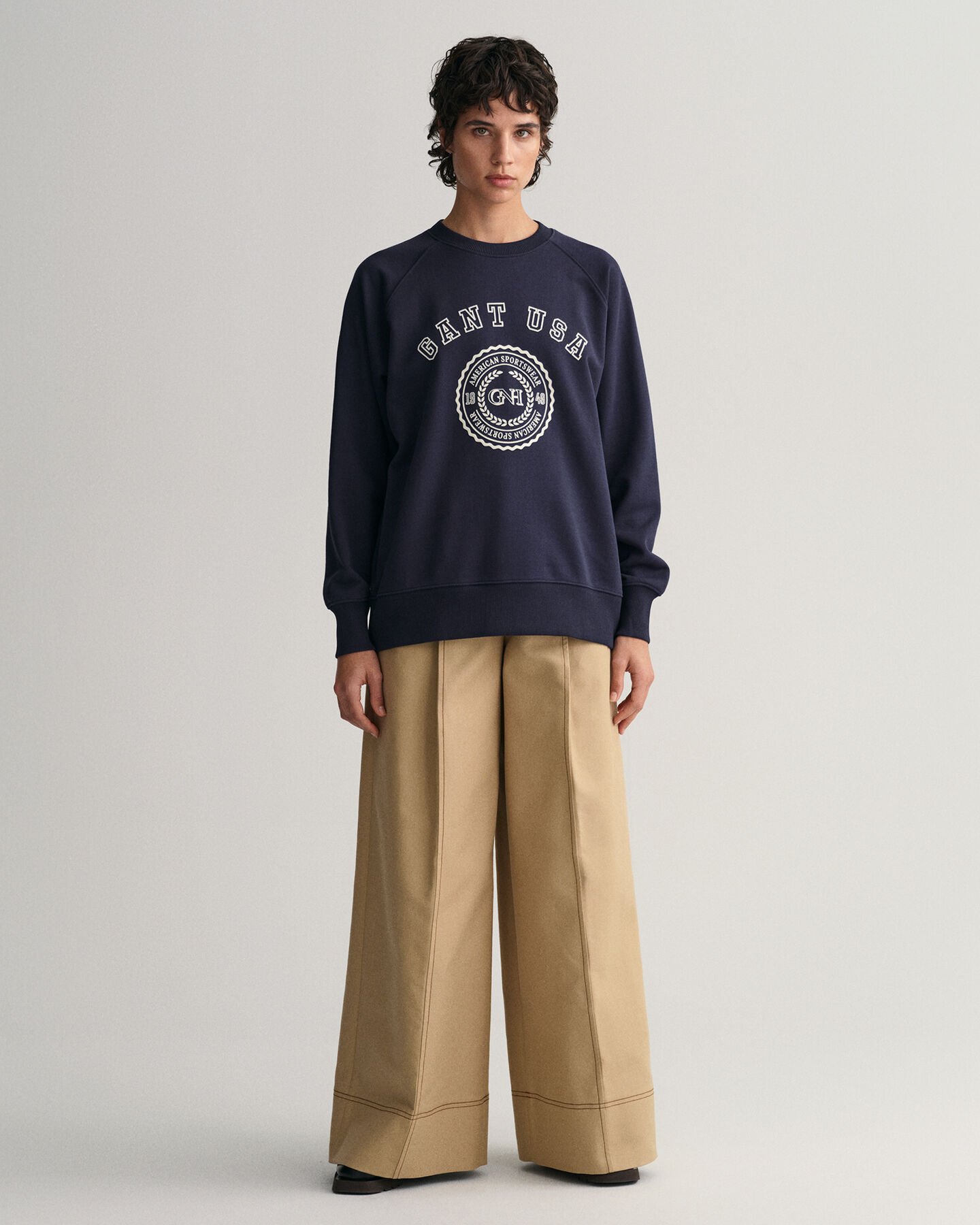 Sweatshirt com decote redondo GANT USA oversized