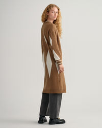 Casaco de malha comprido Argyle