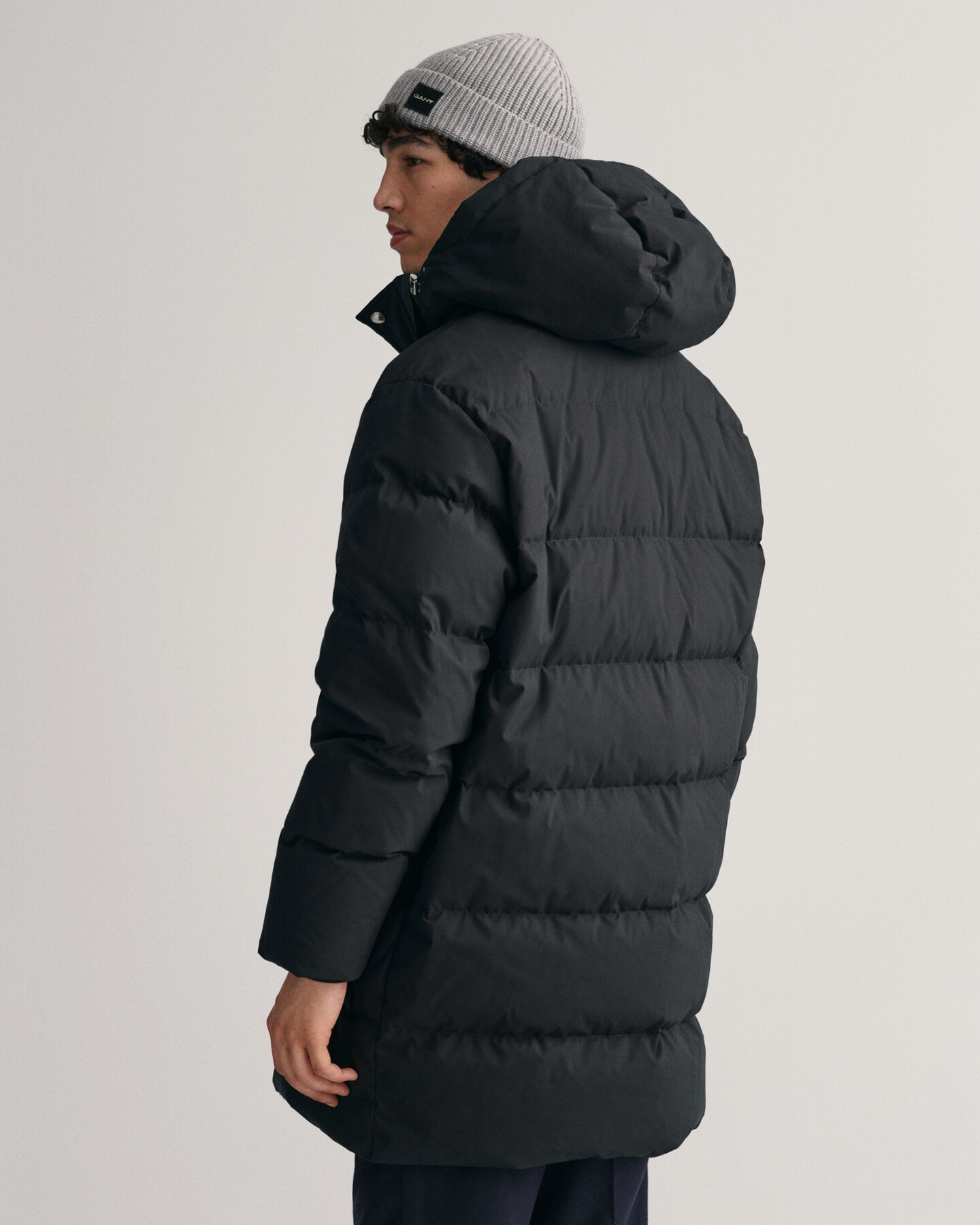 Blusão de penas comprido Alta