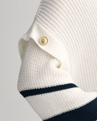 Pulover com decote redondo &agrave;s riscas oversized