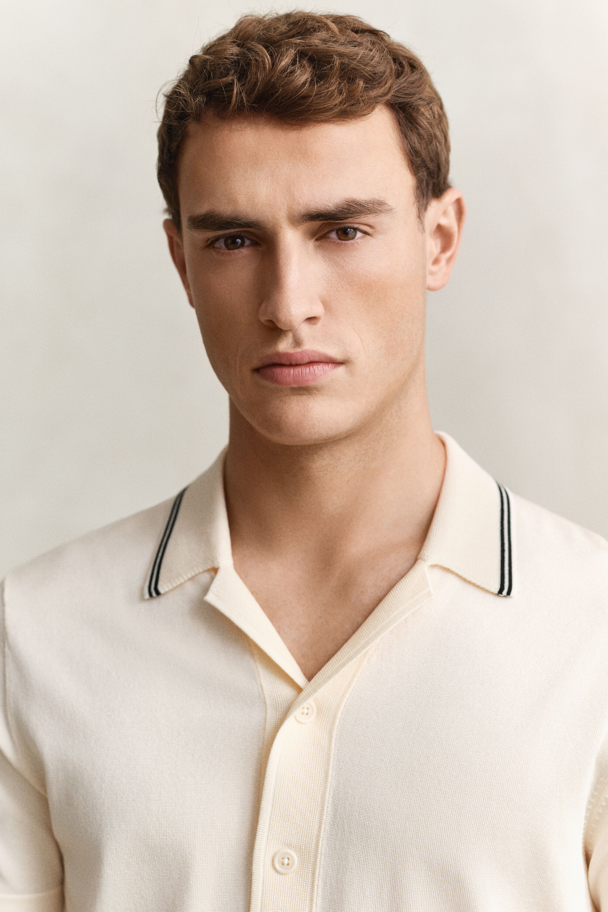 Camisola de malha tipo polo