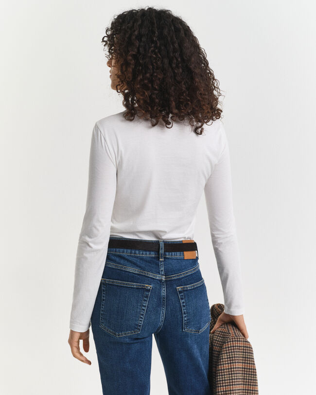 Camisola de manga comprida em algodão leve