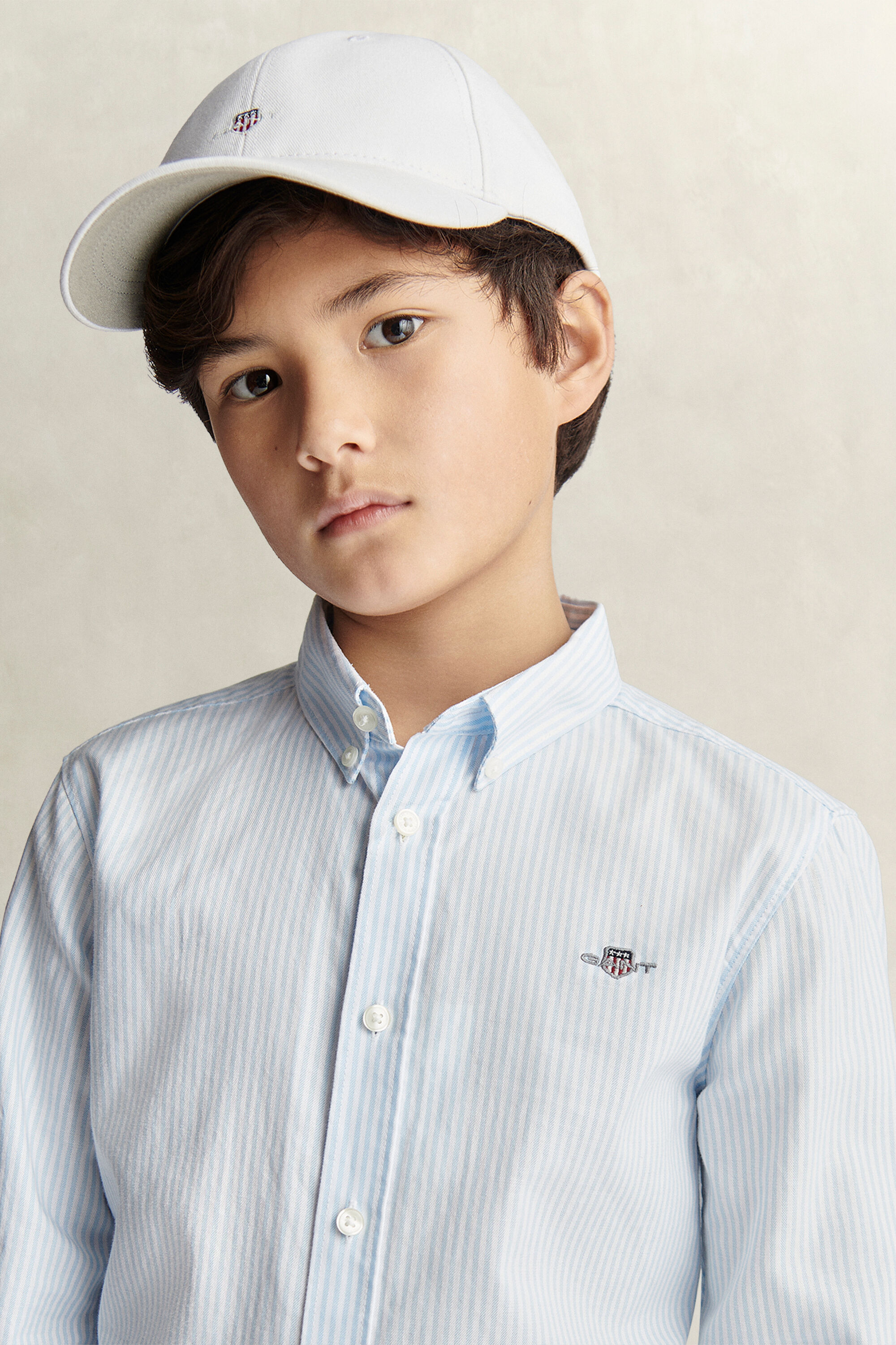 Camisa Oxford às riscas Teen Boys