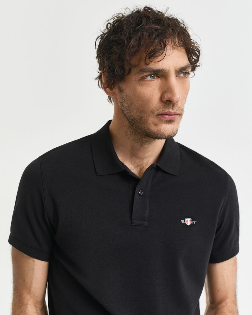 Polo em algodão piqué Shield slim fit
