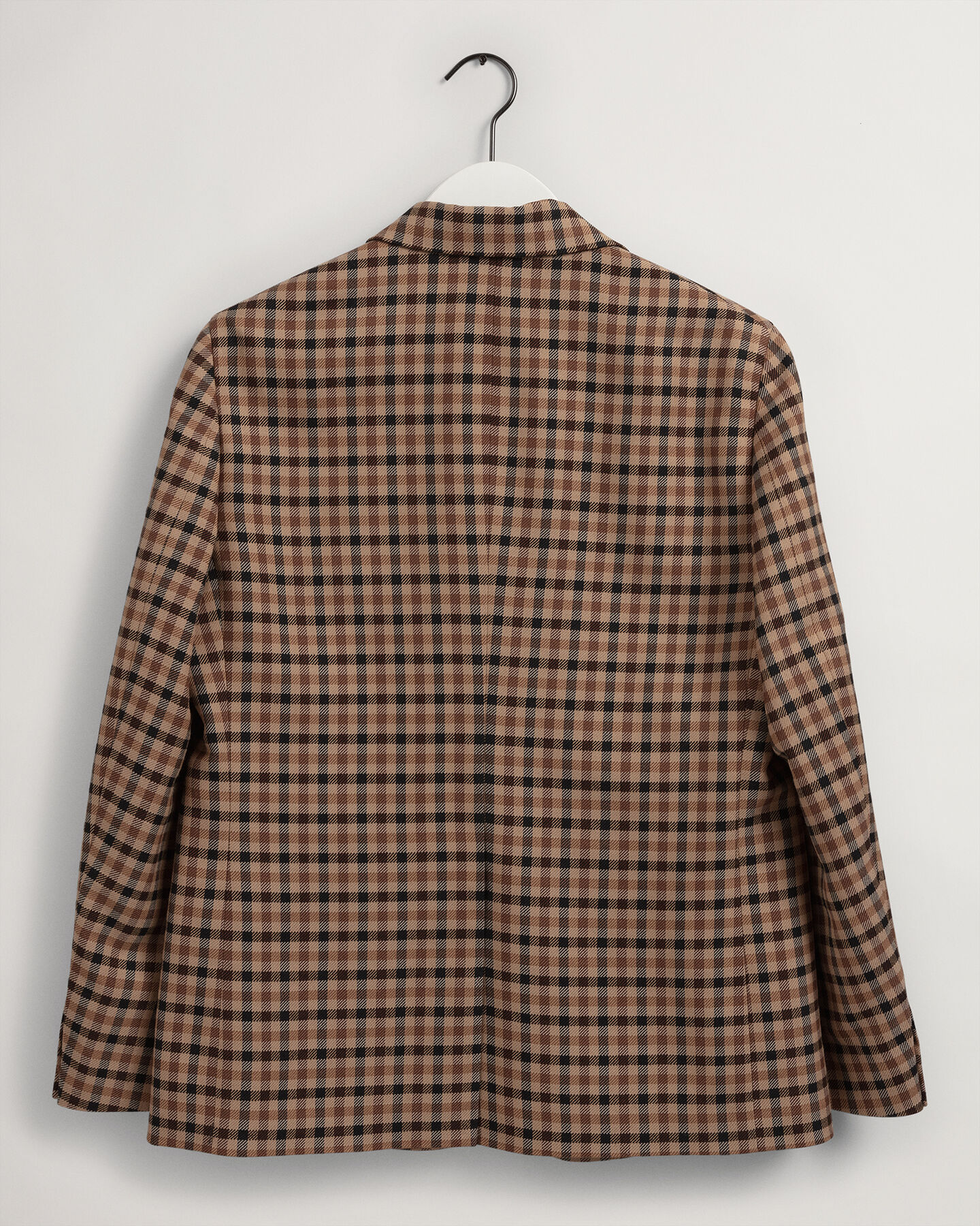 Blazer com padrão de xadrez regular fit