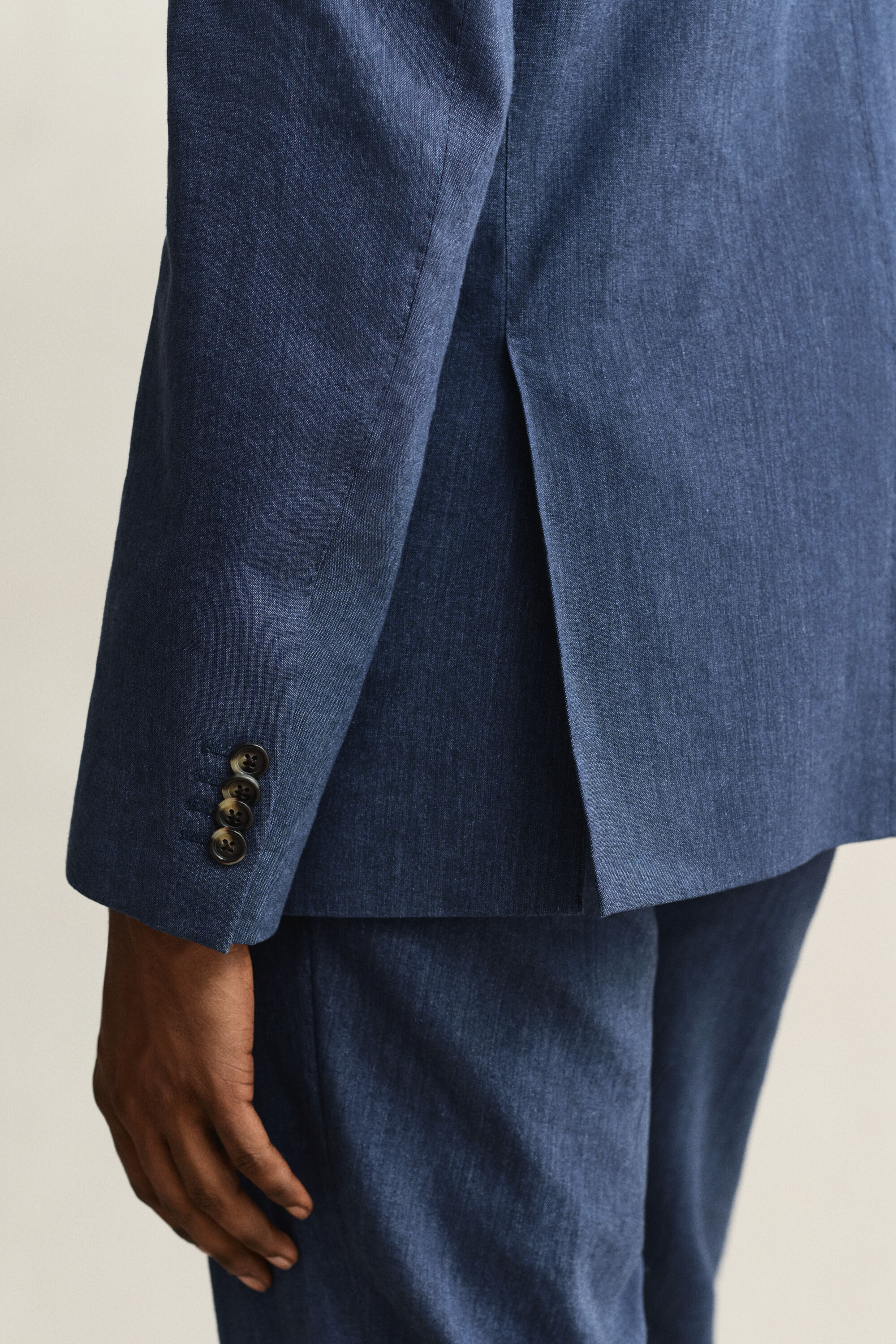 Casaco de fato em mistura de linho