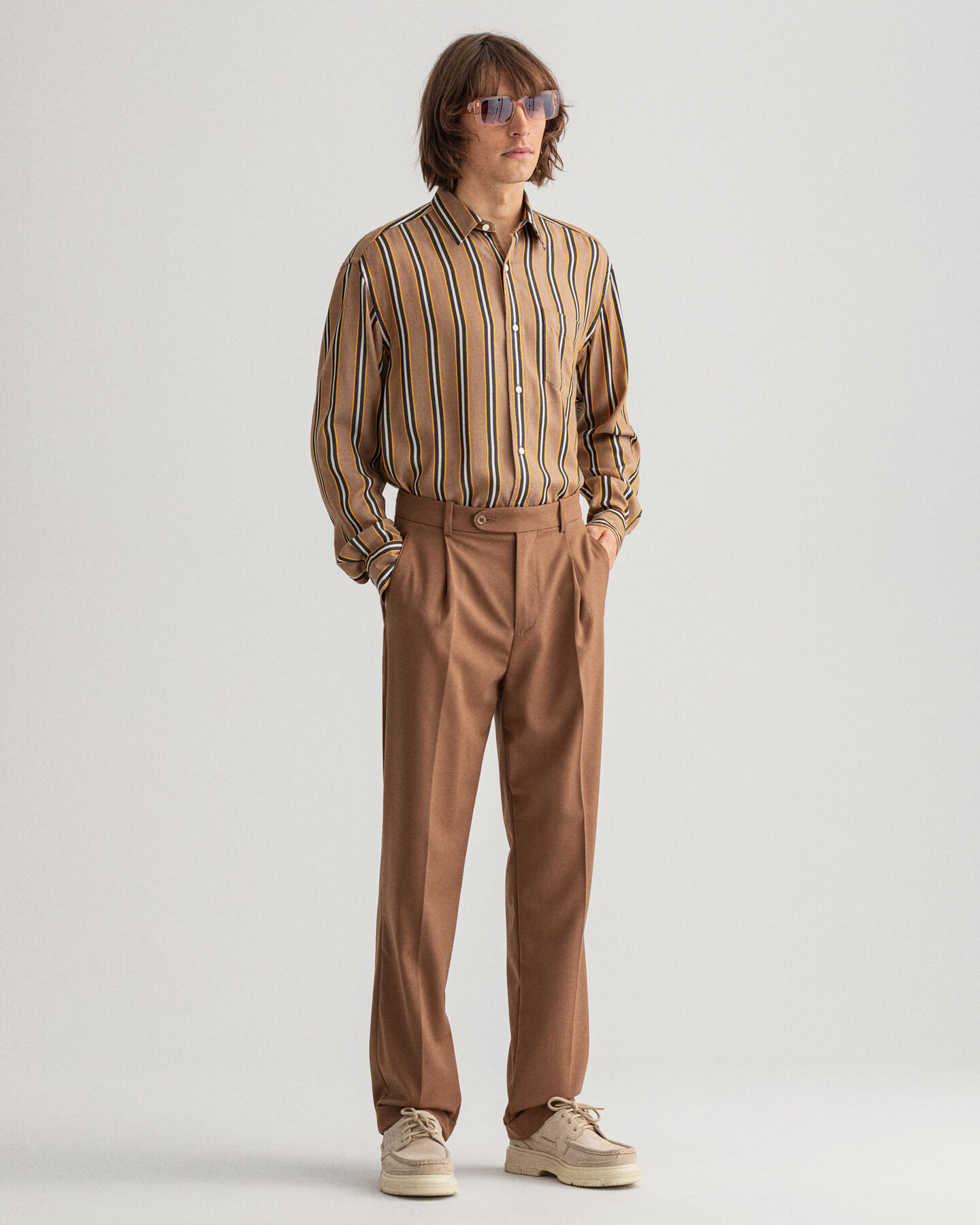 Calças com pregas Fluid