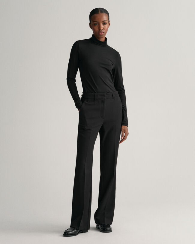 Calças evasê slim fit