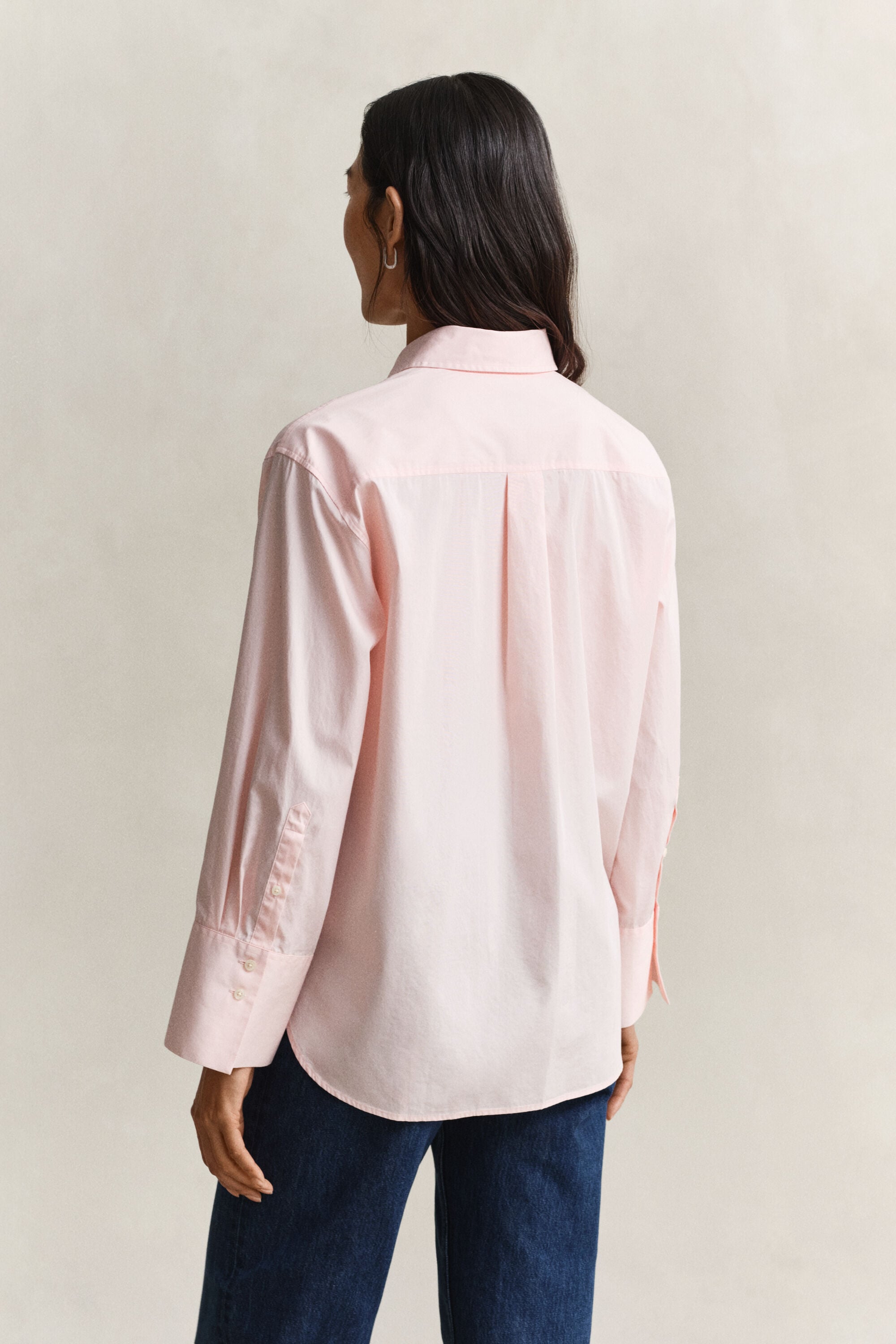 Camisa em popelina Classic com manga larga