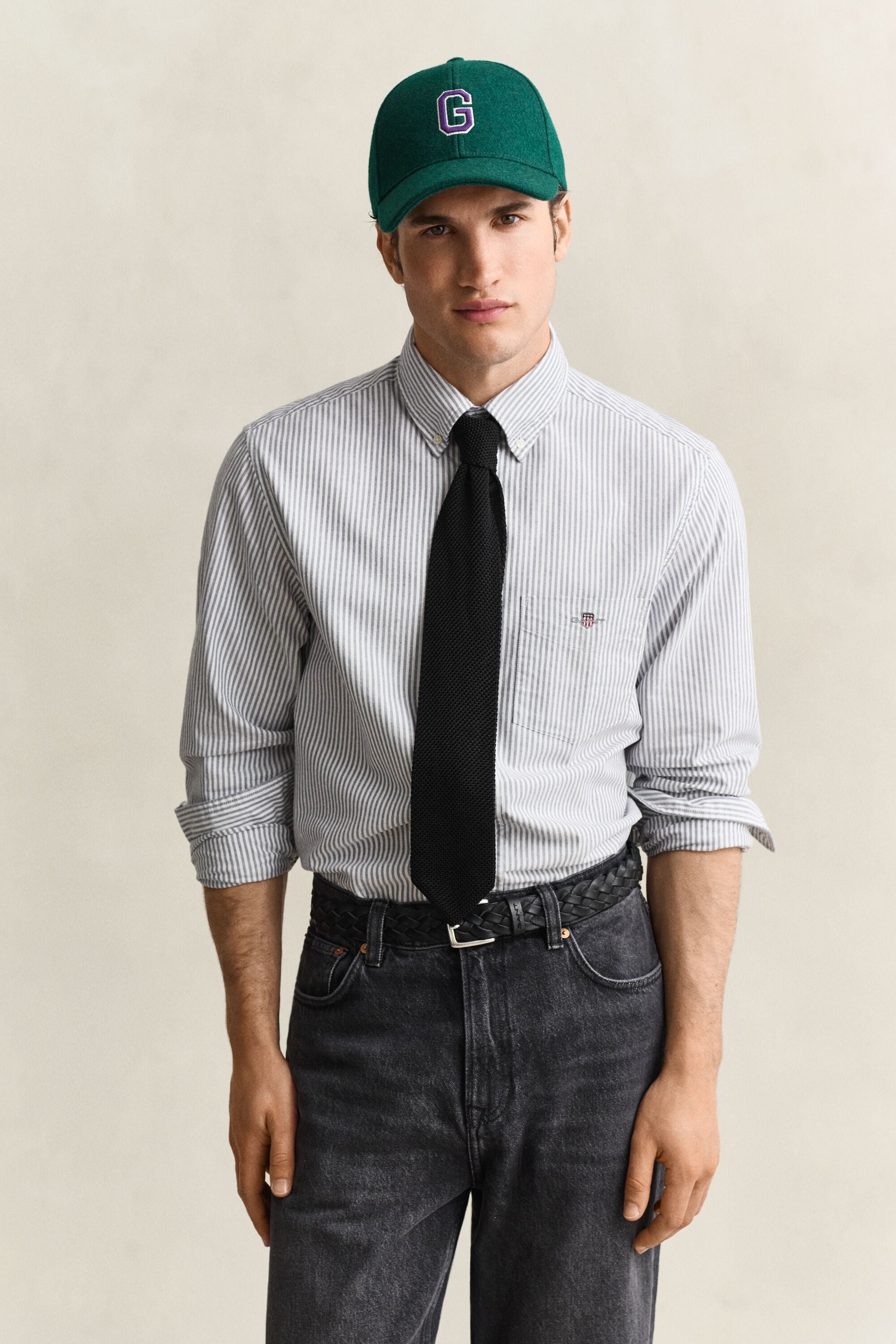 Camisa Oxford às riscas Classic regular fit