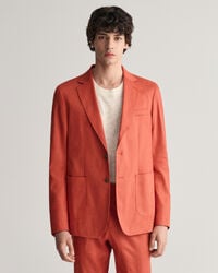 Blazer de fato em linho e algod&atilde;o