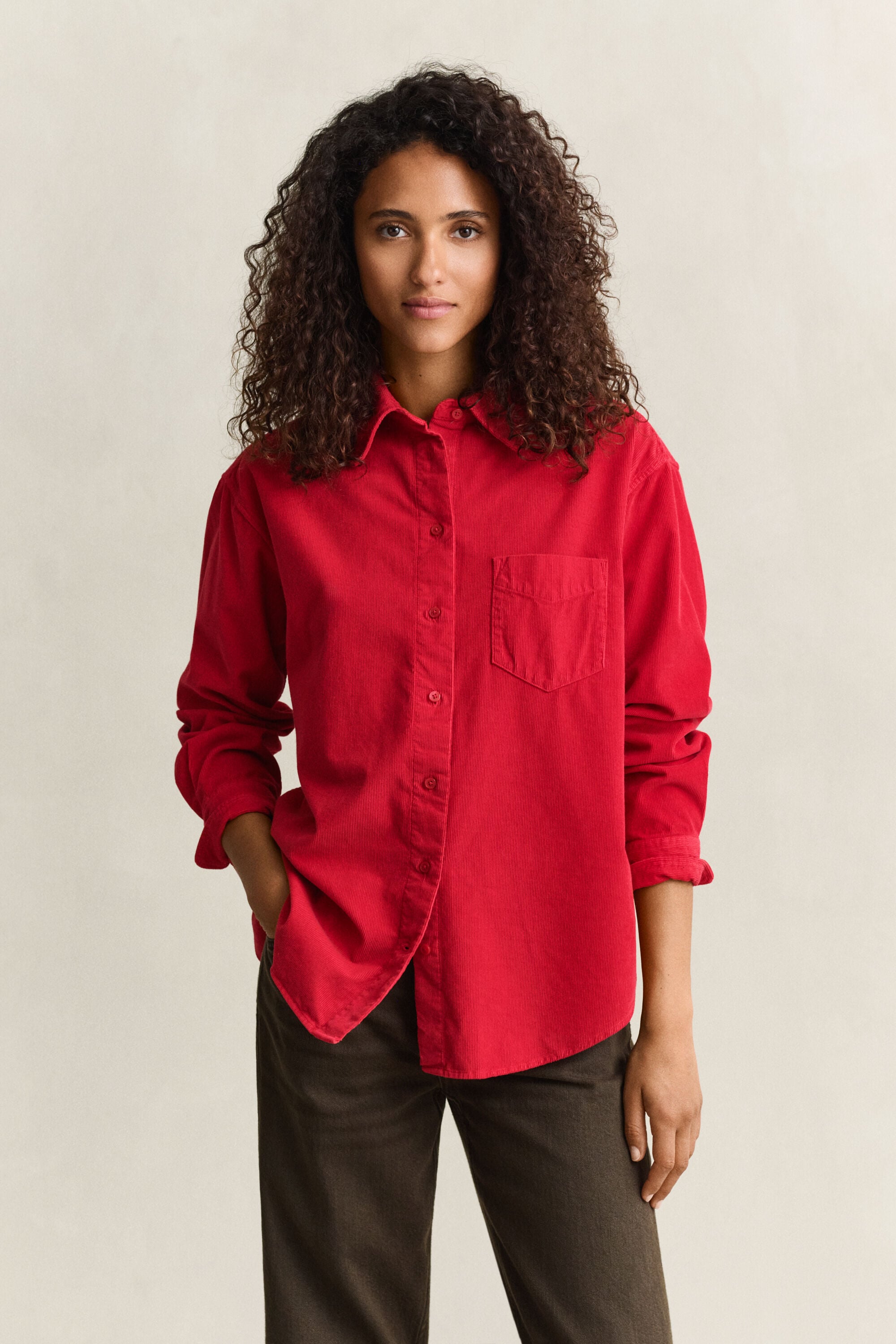 Camisa de bombazina relaxed fit