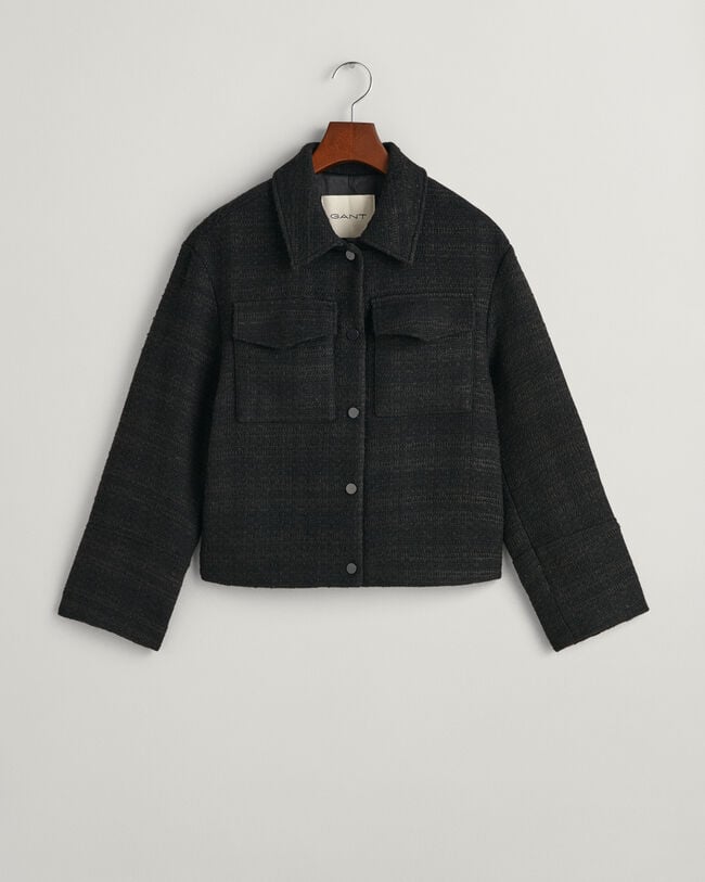 Casaco tipo blazer em tweed