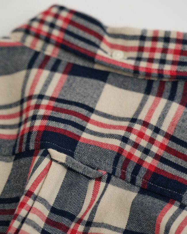 Camisa de flanela com padrão de xadrez Teens