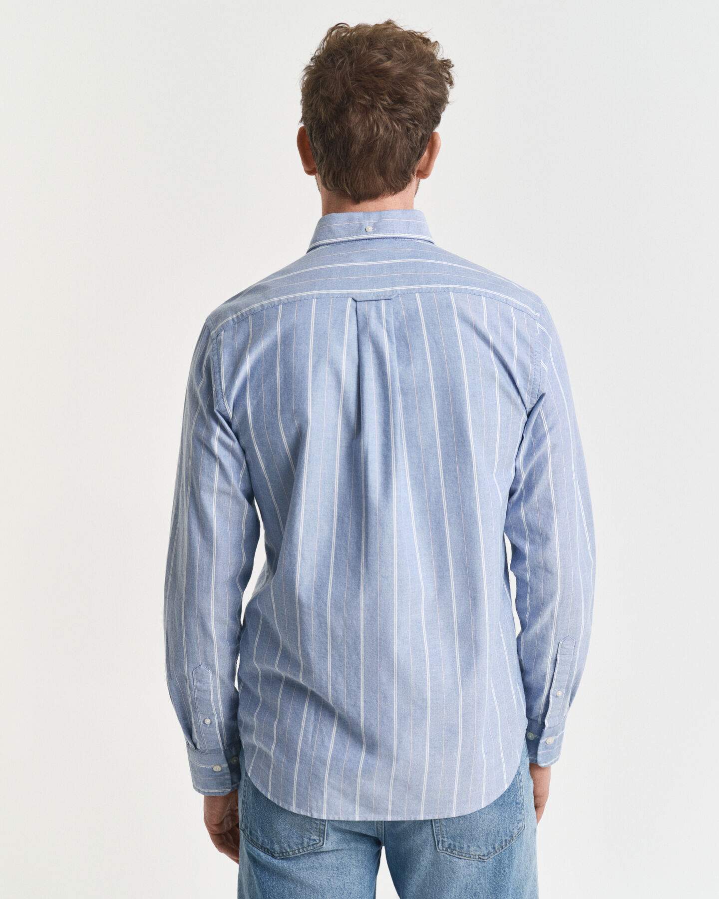 Camisa Oxford clássica às riscas regular fit