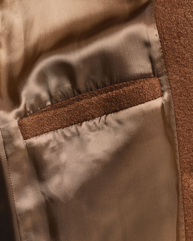 Sobretudo de trespasse texturizado