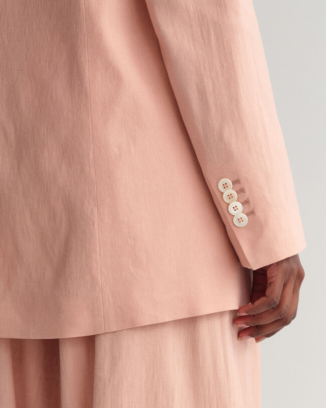 Blazer em linho com elastano regular fit