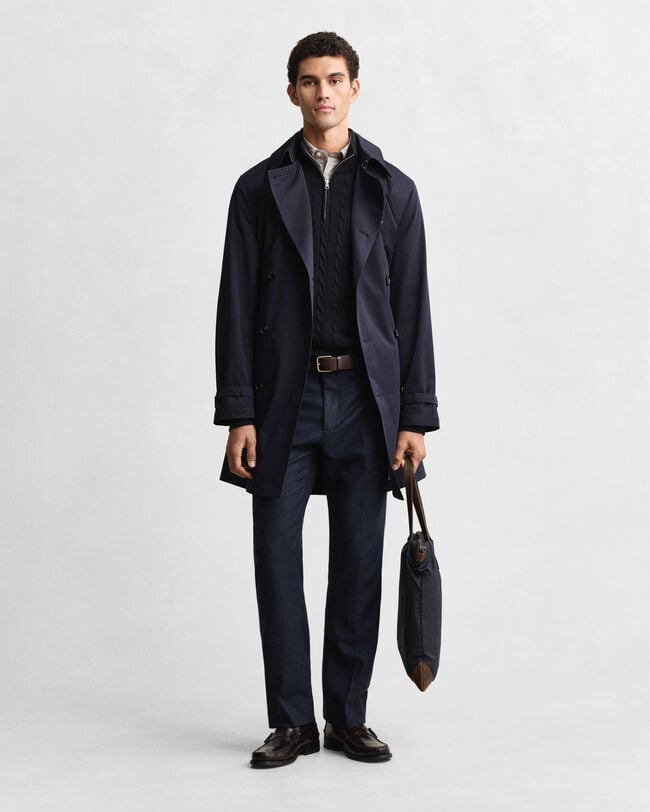 Gabardina em mistura de algodão