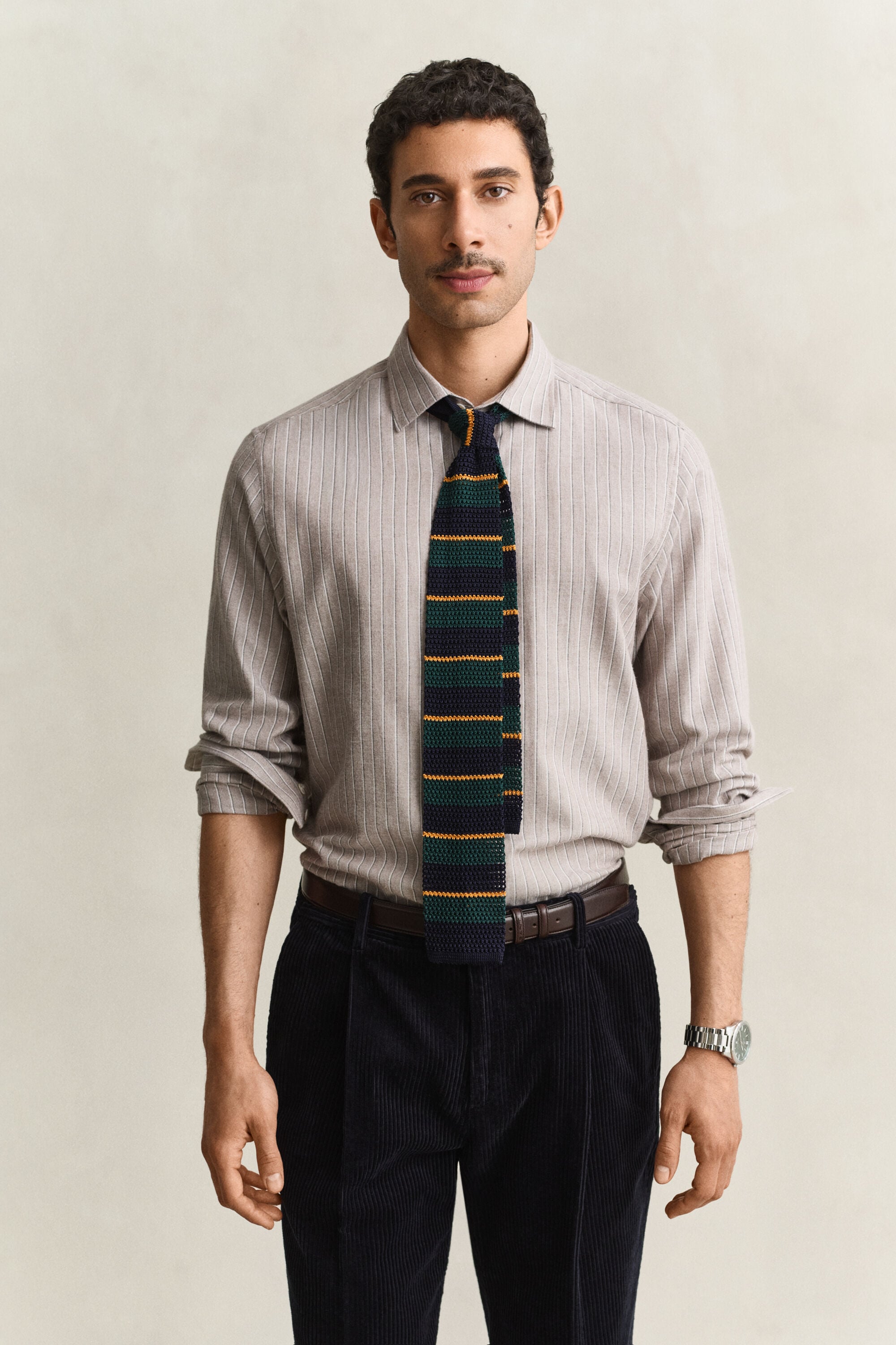 Camisa de flanela às riscas Mélange