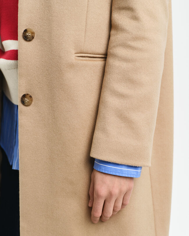 Sobretudo clássico em lã tailored fit