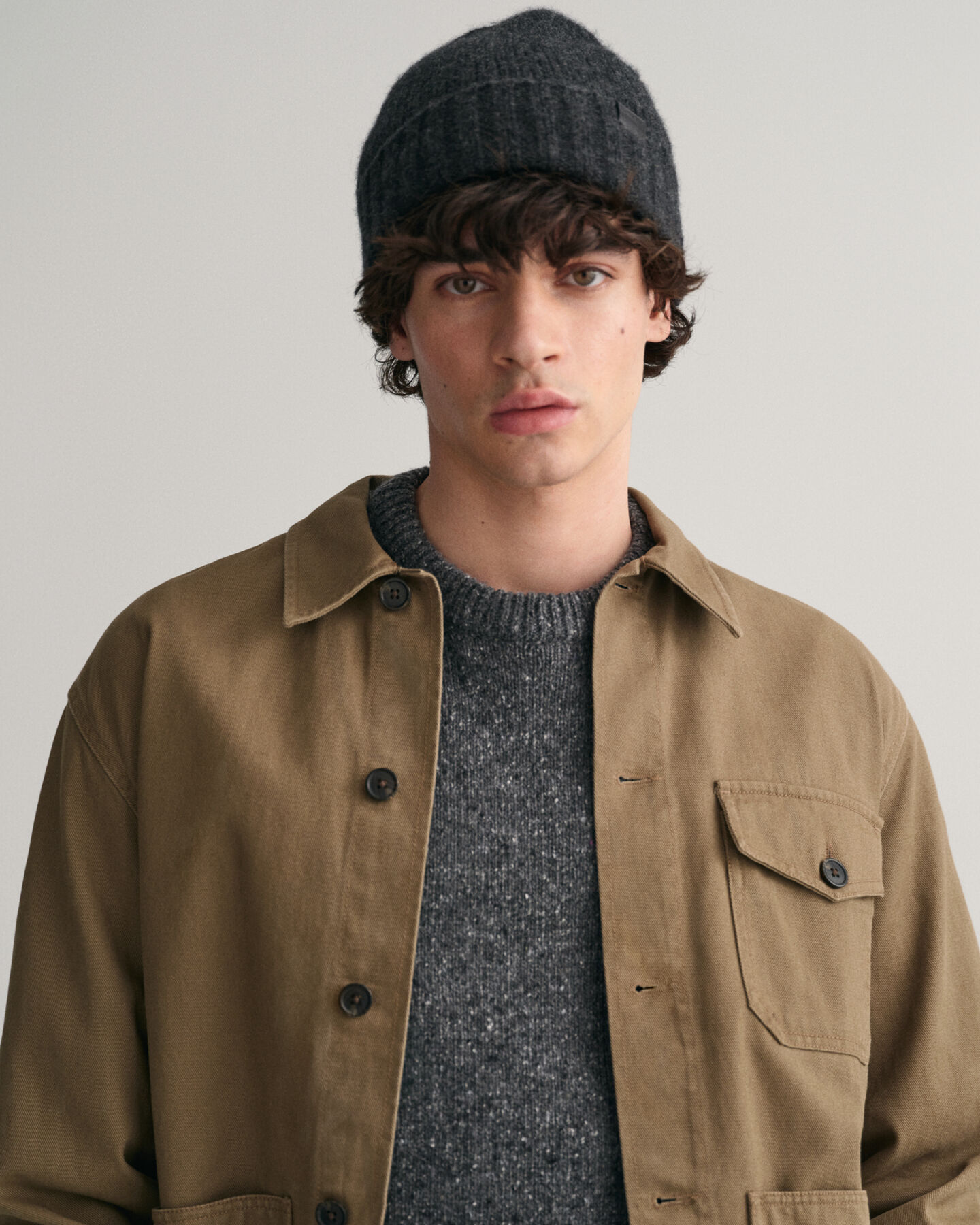 Sobrecamisa em sarja escovada