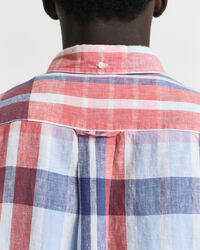 Camisa madras de linho regular fit