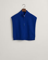 Peitilho em malha de lã com fecho de correr