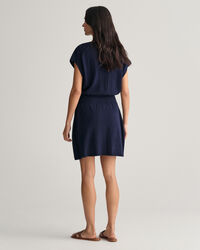 Vestido em mistura de linho