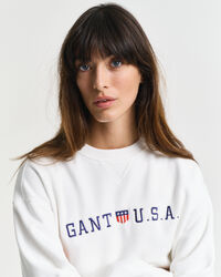 Sweatshirt com decote redondo USA Graphic Shield