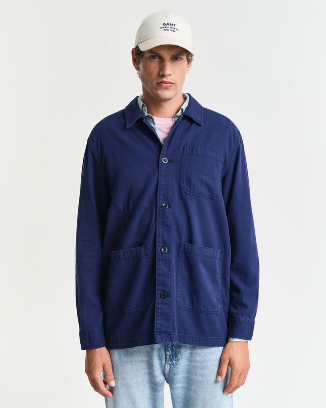 Sobrecamisa Workwear com padrão espinha de peixe regular fit