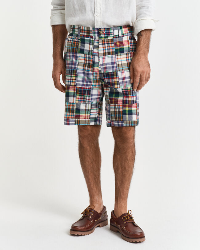 Calções Patchwork regular fit