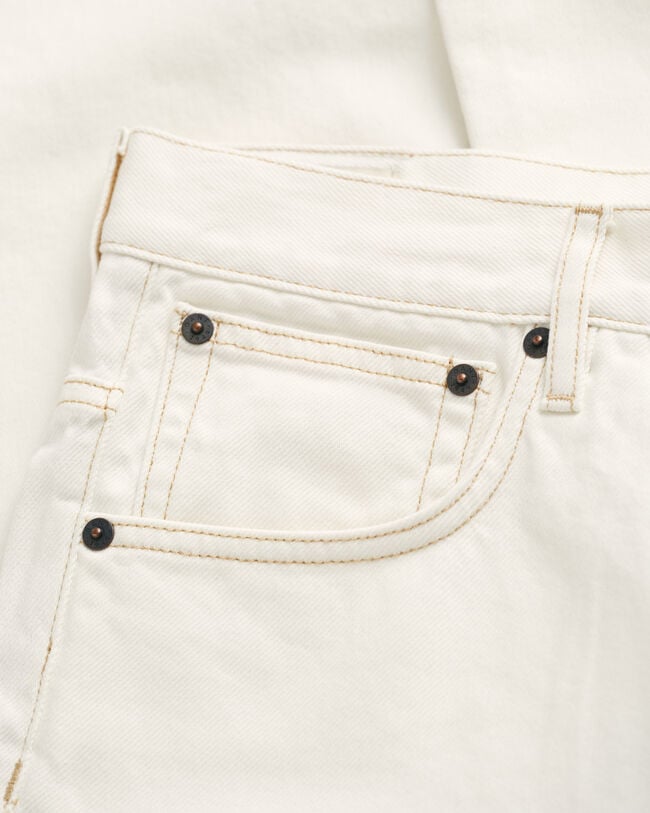 Calças de ganga brancas loose fit