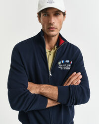 Casaco de malha com fecho de correr Nautical Flags