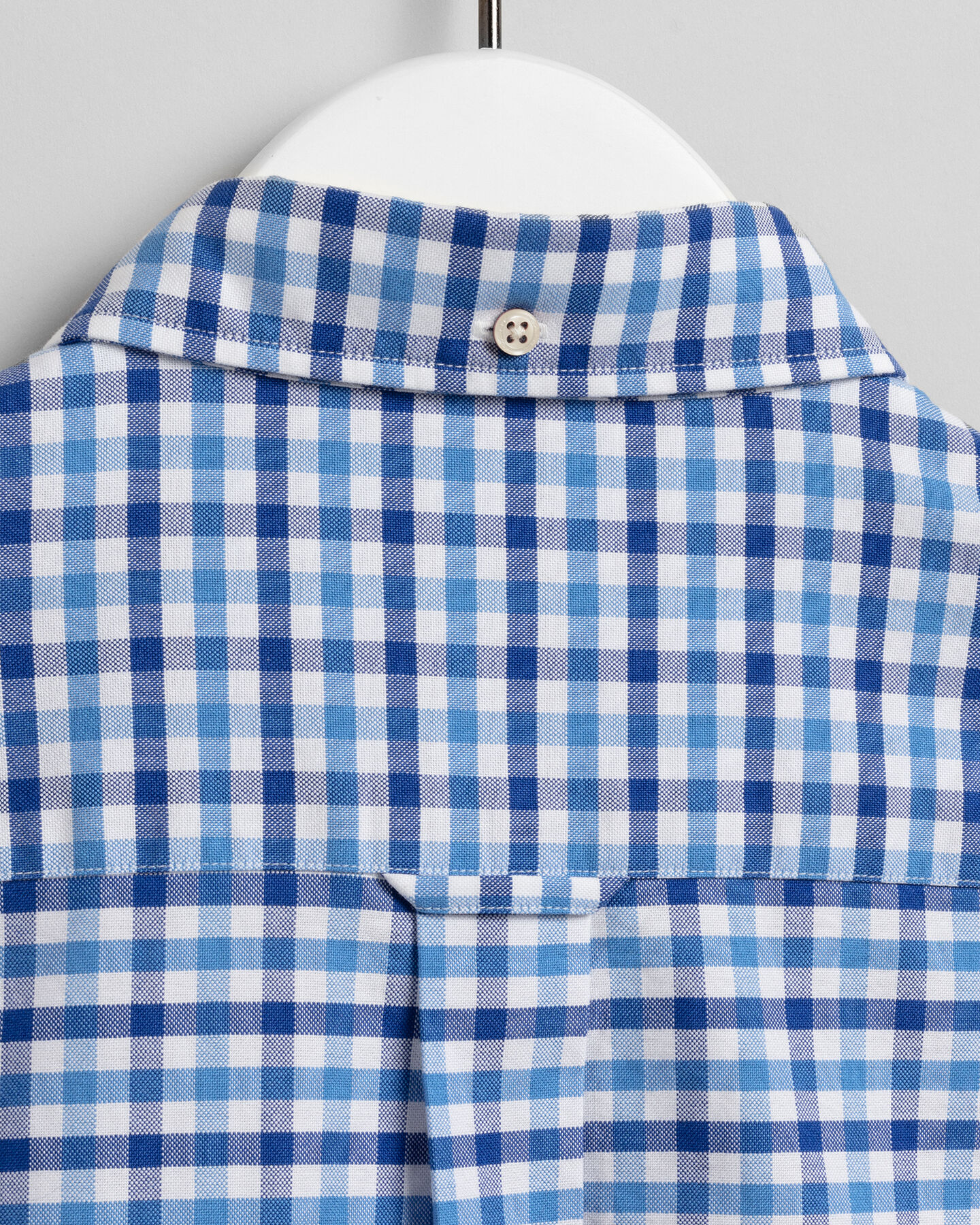 Camisa Oxford em gingham com duas cores regular fit
